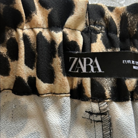 Zara Leopard Print High Waist Shorts - Picture 5 of 10